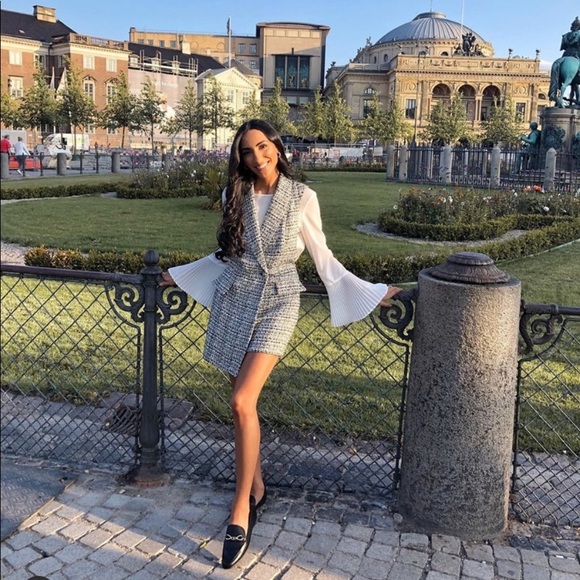 NWT Zara metallic tweed jumpsuit - Picture 4 of 15